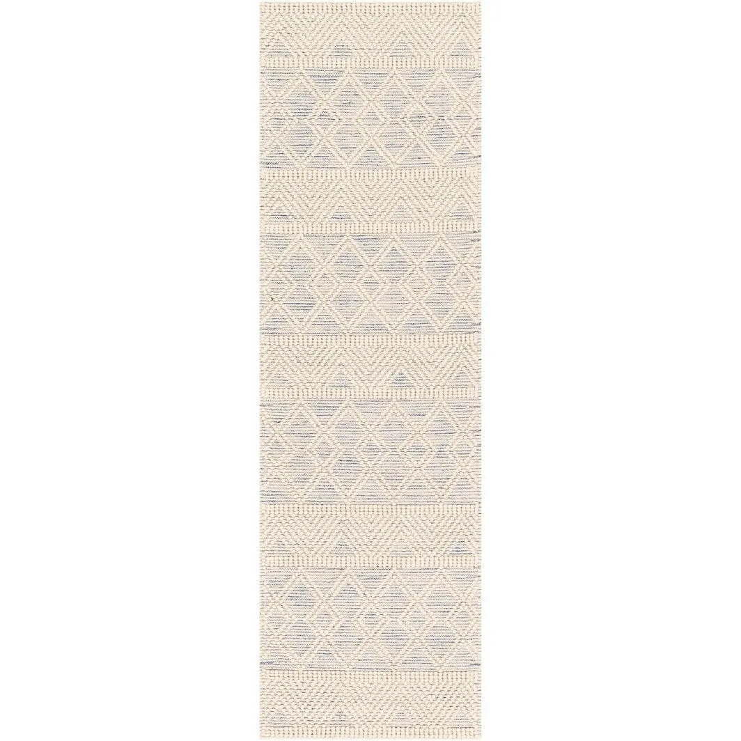 Livabliss Torin Handmade Ivory/Blue Rustic Wool Area Rug