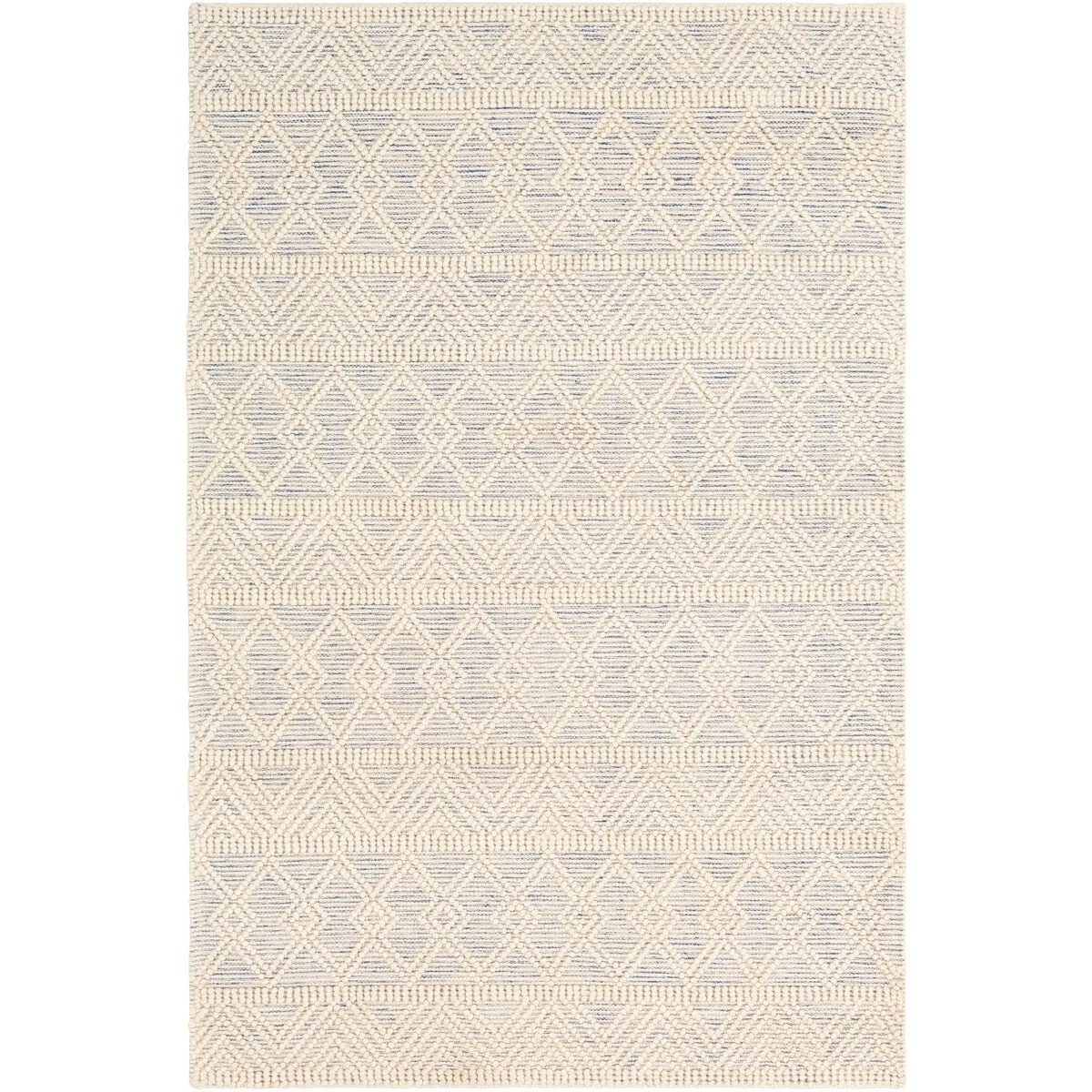 Livabliss Torin Handmade Ivory/Blue Rustic Wool Area Rug