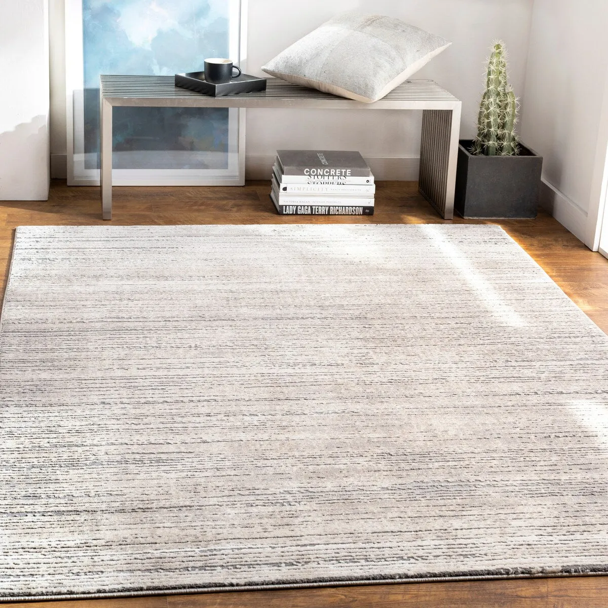 Livabliss Tranquil Modern Grey and Taupe Area Rug
