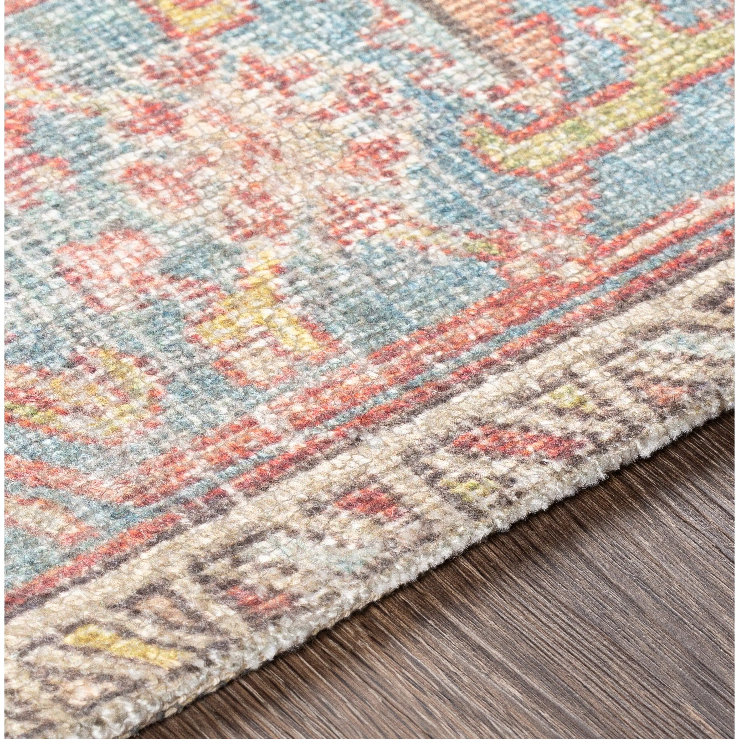 Livabliss Tunkana Handmade Printed Medallion Area Rug