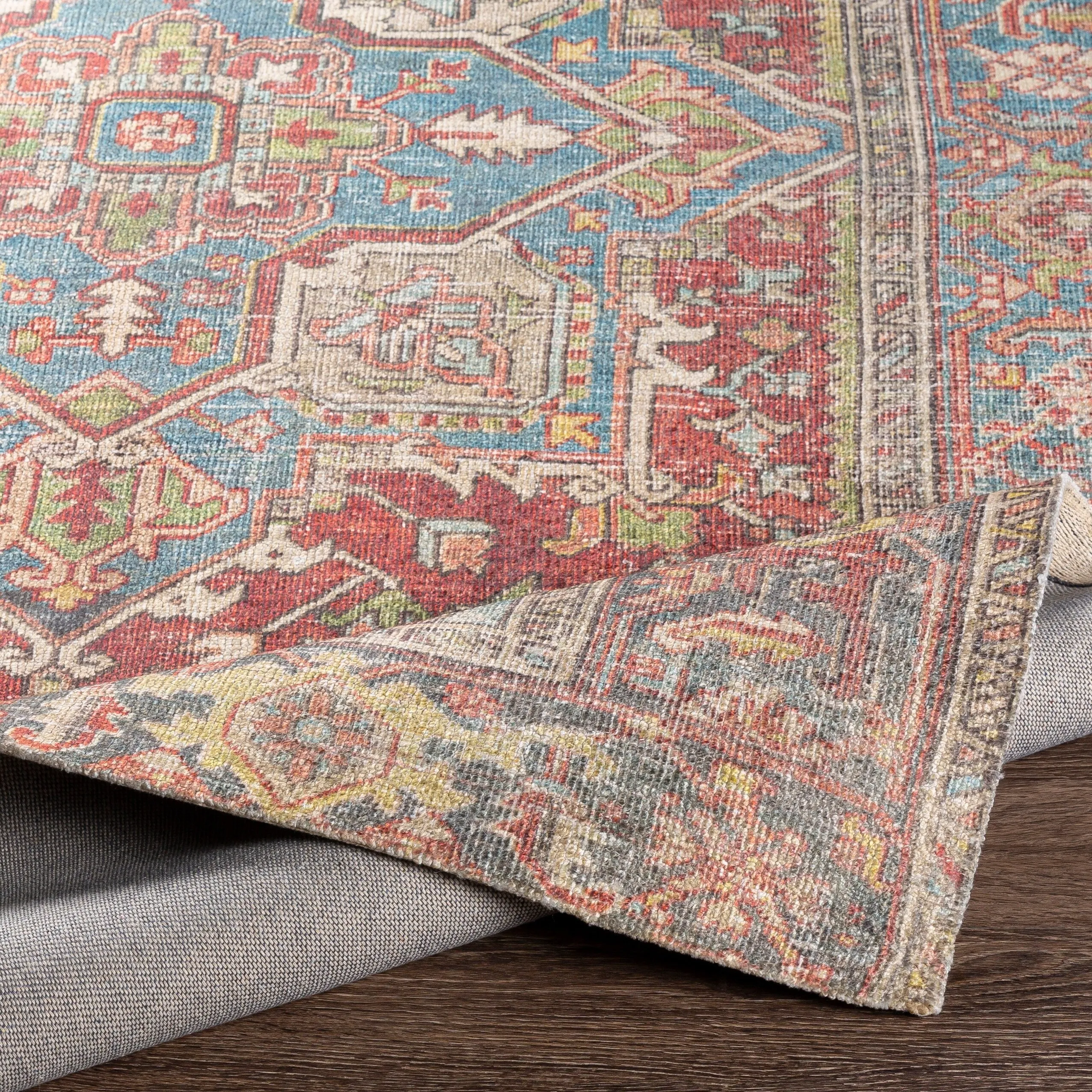 Livabliss Tunkana Handmade Printed Medallion Area Rug