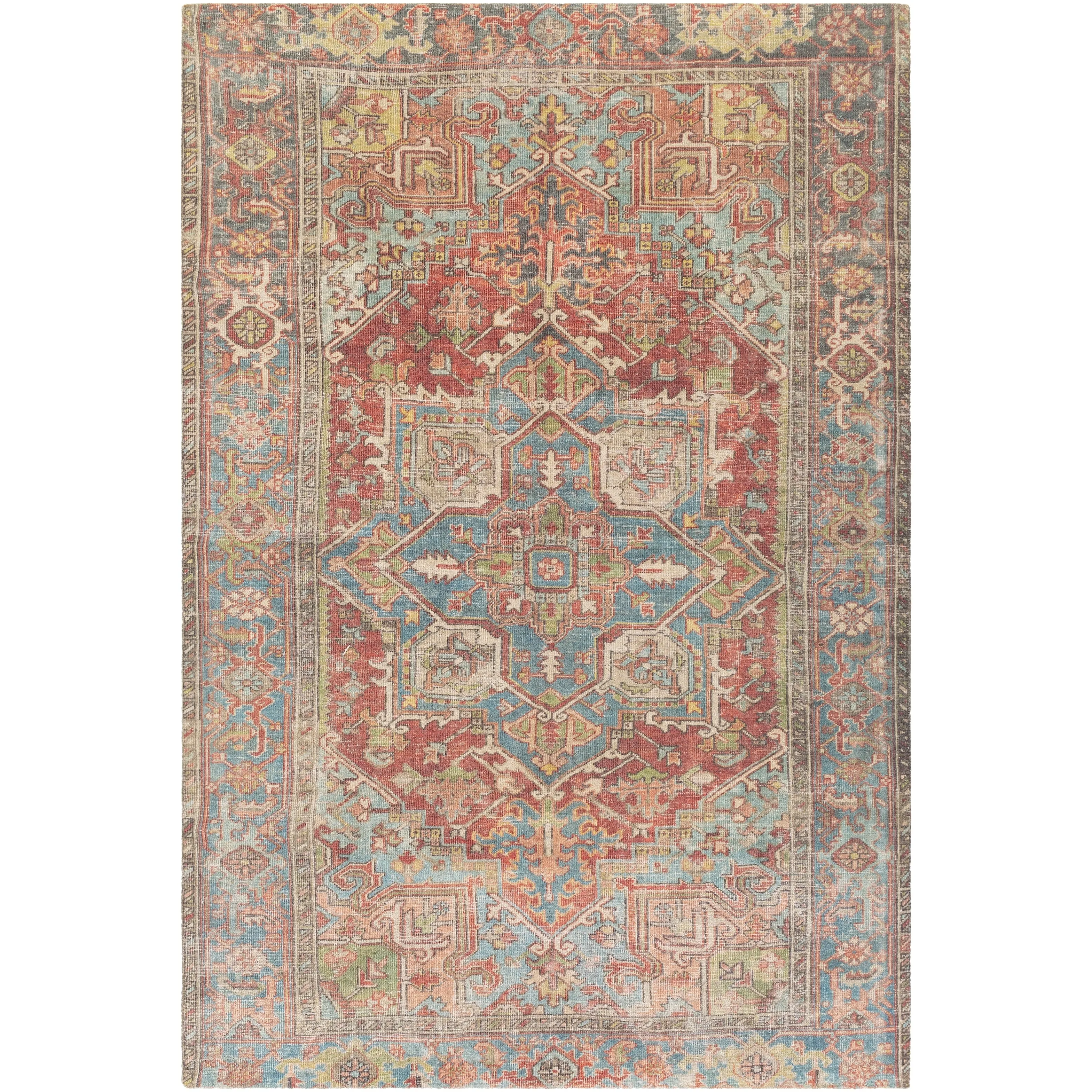 Livabliss Tunkana Handmade Printed Medallion Area Rug