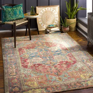 Livabliss Tunkana Handmade Printed Medallion Area Rug