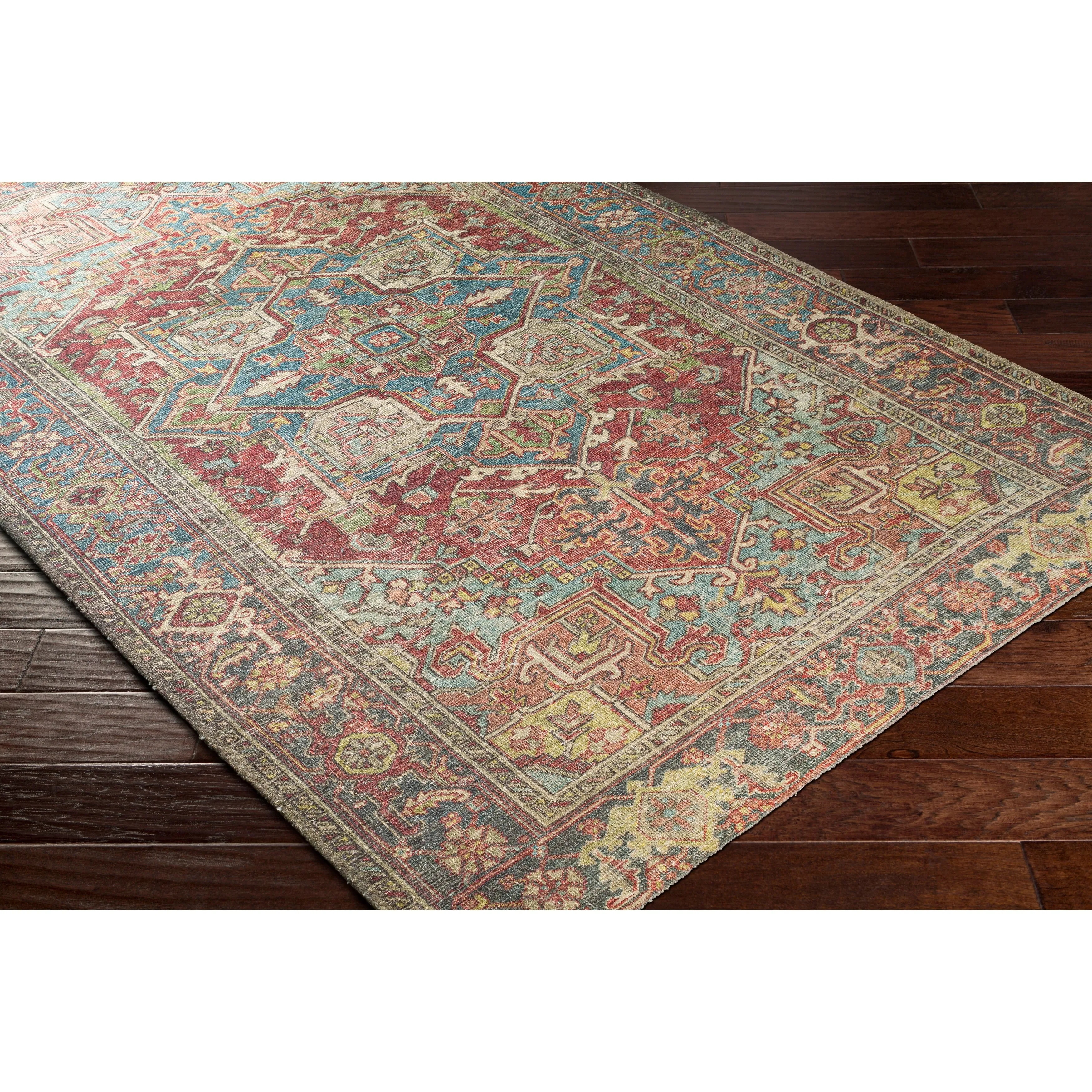 Livabliss Tunkana Handmade Printed Medallion Area Rug
