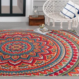 Loomaknoti Fortune Phraderix Red Area Rug
