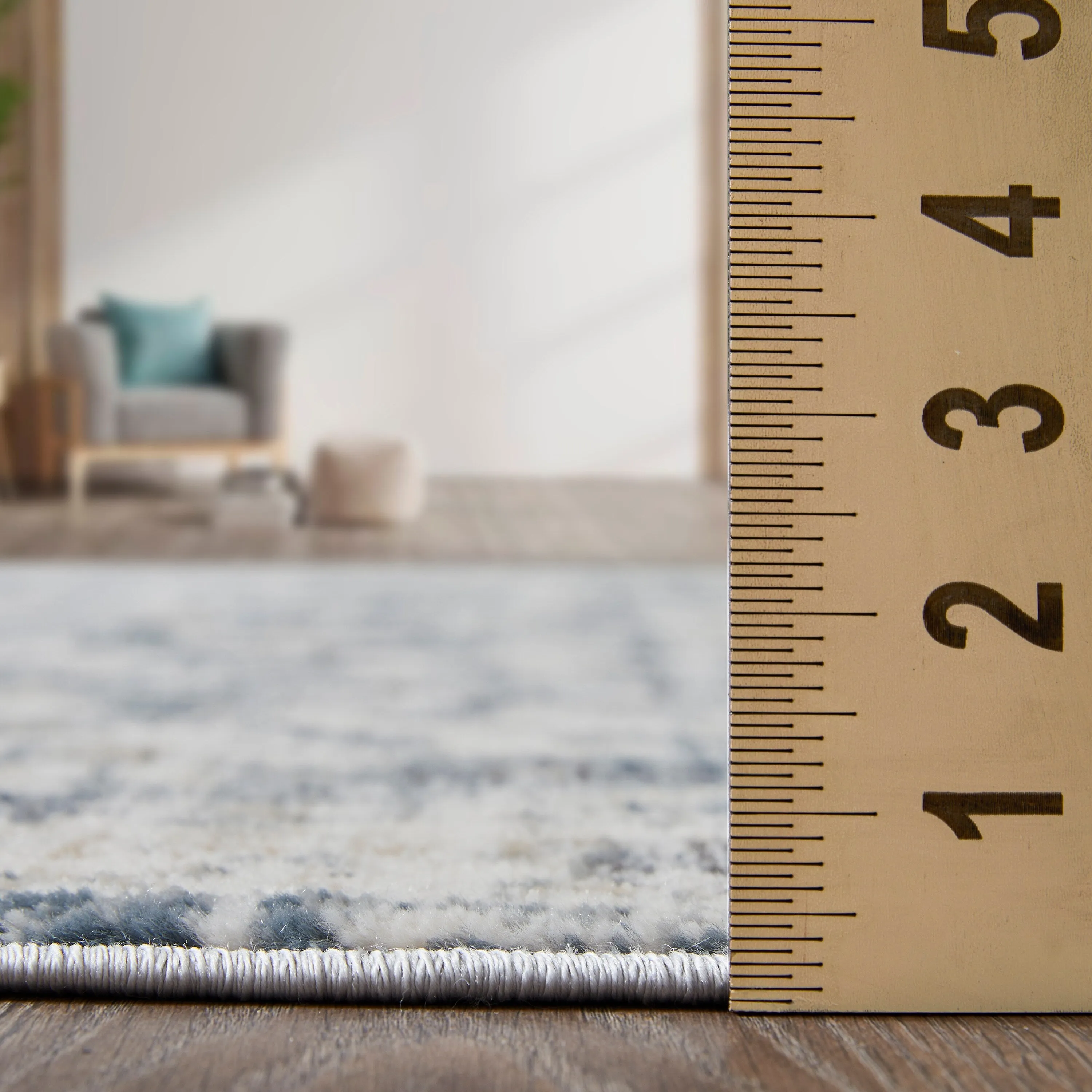 Loomaknoti Kehleigh Azbailie Blue Area Rug