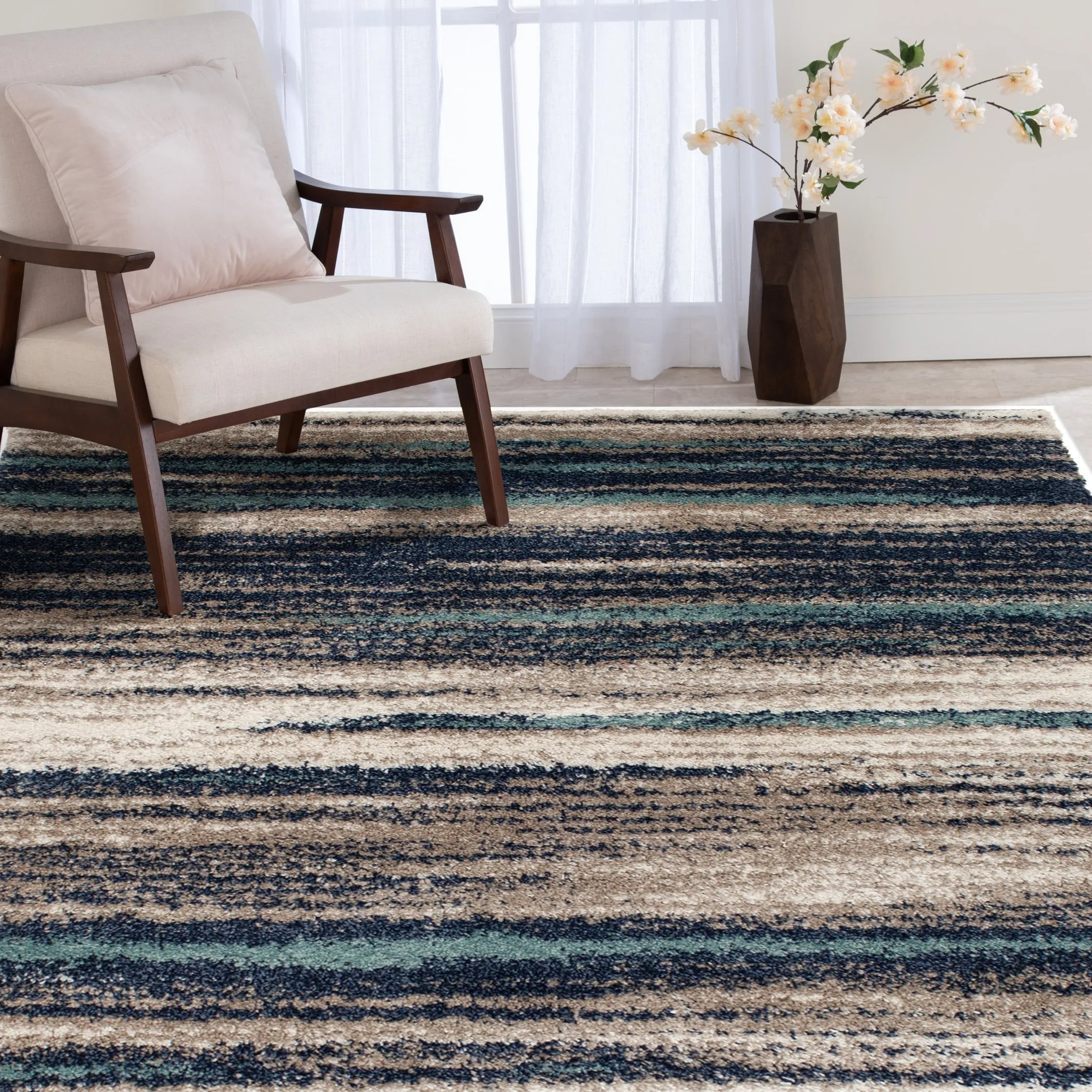 Loomaknoti Toronto Madicyn Blue/Cream Area Rug