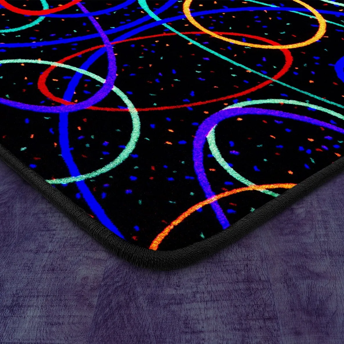 Looped Fluorescent Nylon Area Rug