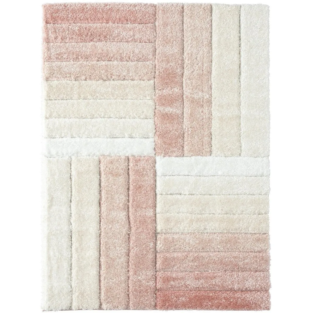 Luxe Weavers Shag Geometric Plush Area Rug. Indoor Carpet