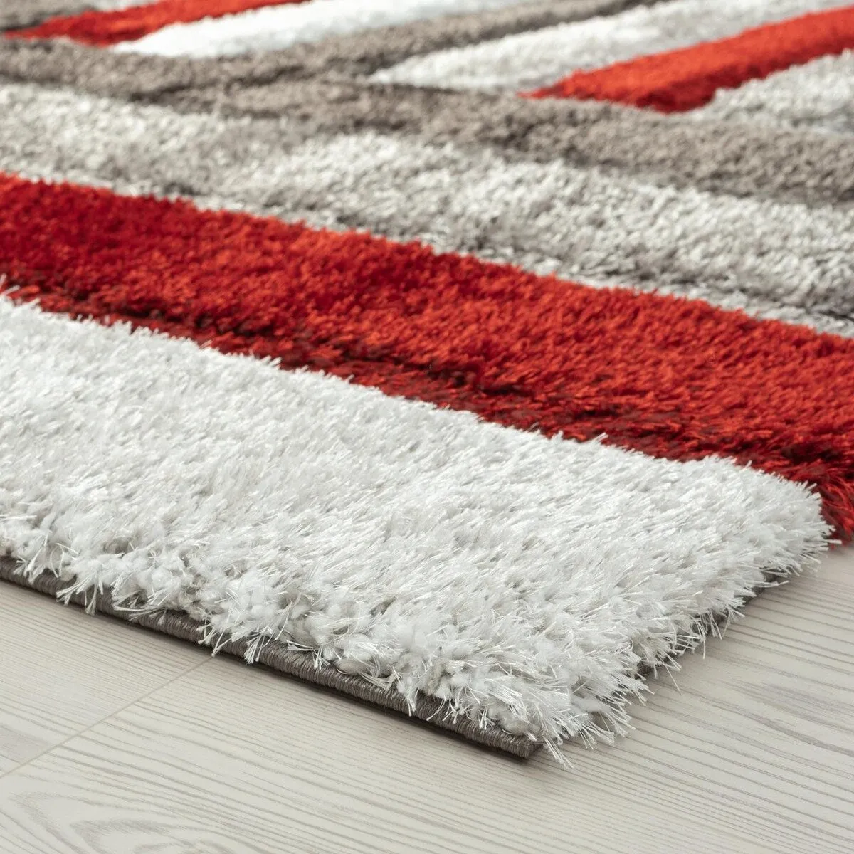 Luxe Weavers Shag Geometric Plush Area Rug. Indoor Carpet