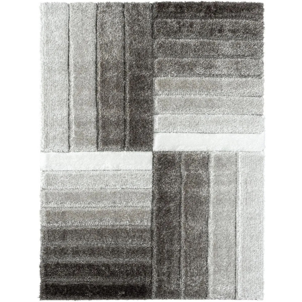 Luxe Weavers Shag Geometric Plush Area Rug. Indoor Carpet