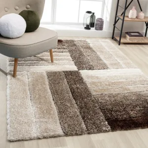 Luxe Weavers Shag Geometric Plush Area Rug. Indoor Carpet