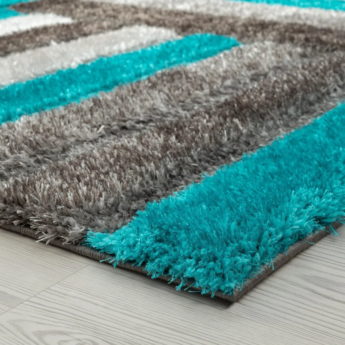 Luxe Weavers Shag Geometric Plush Area Rug. Indoor Carpet