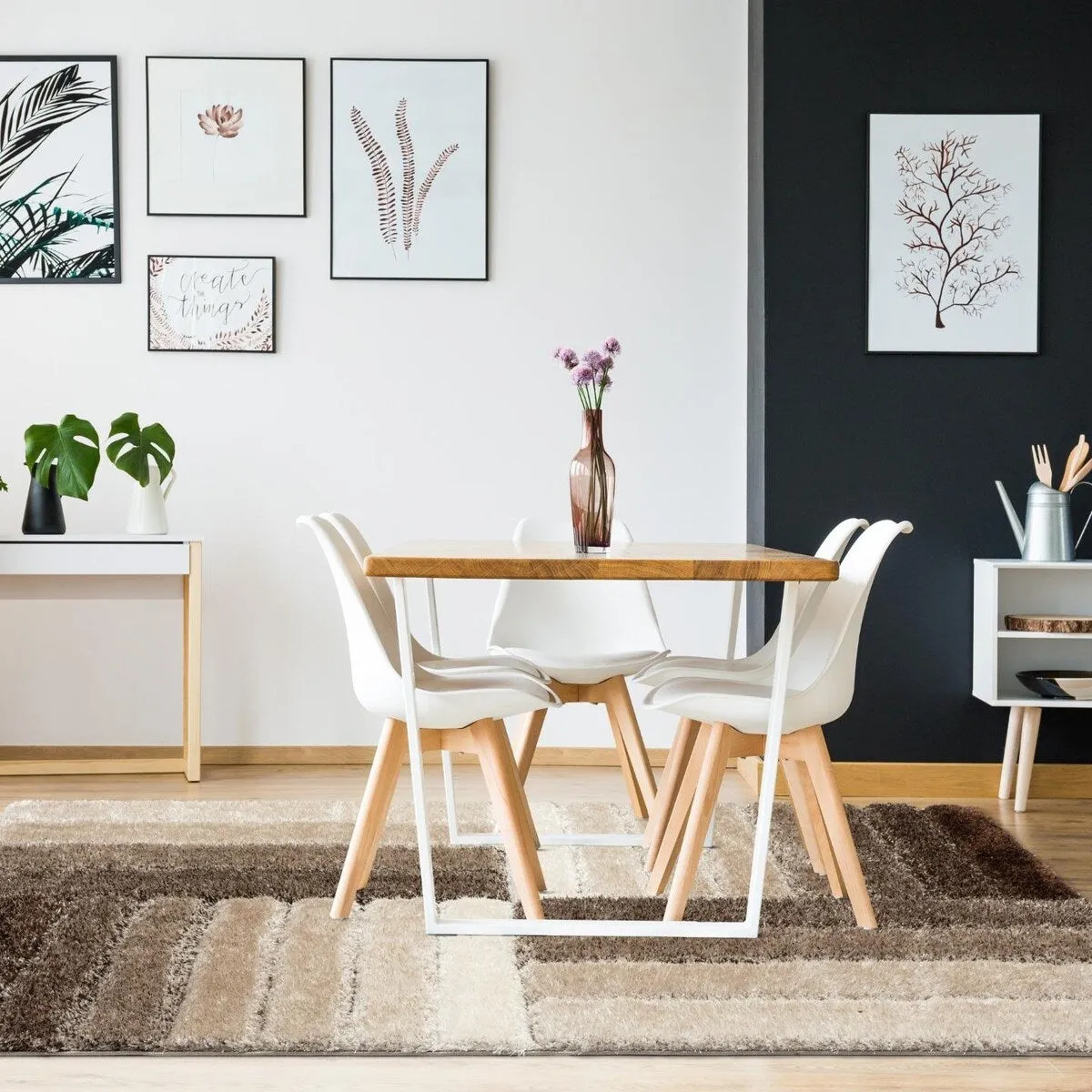 Luxe Weavers Shag Geometric Plush Area Rug. Indoor Carpet
