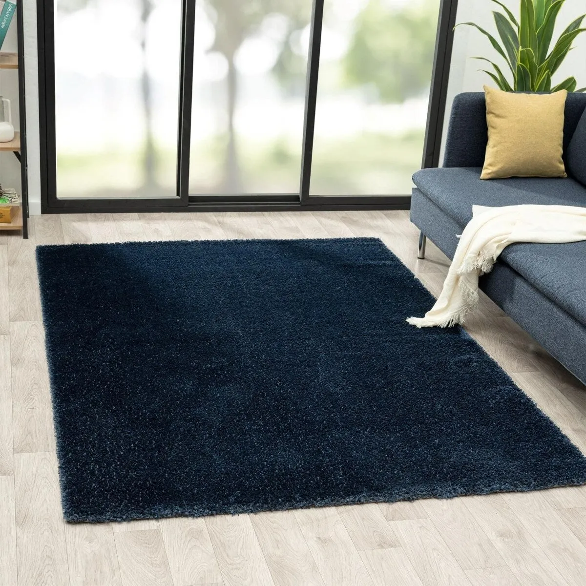 Luxe Weavers Solid Plush Shag Area Rug