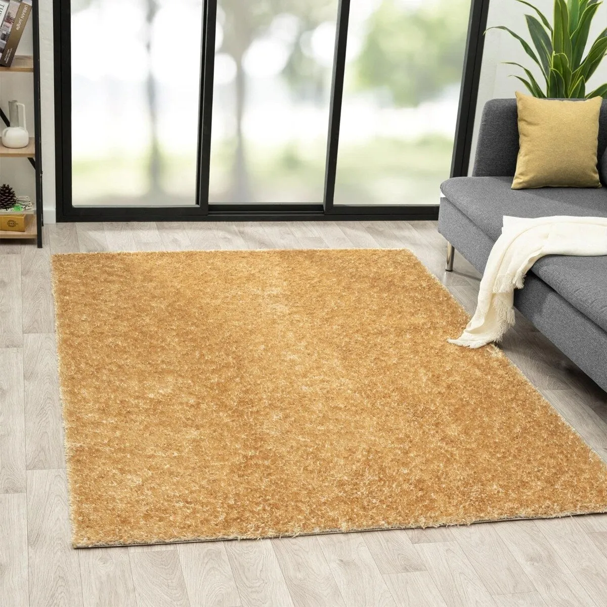 Luxe Weavers Solid Plush Shag Area Rug