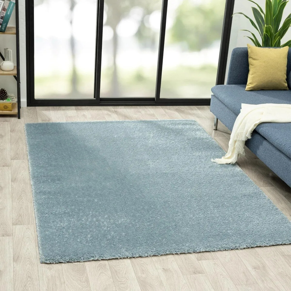 Luxe Weavers Solid Plush Shag Area Rug