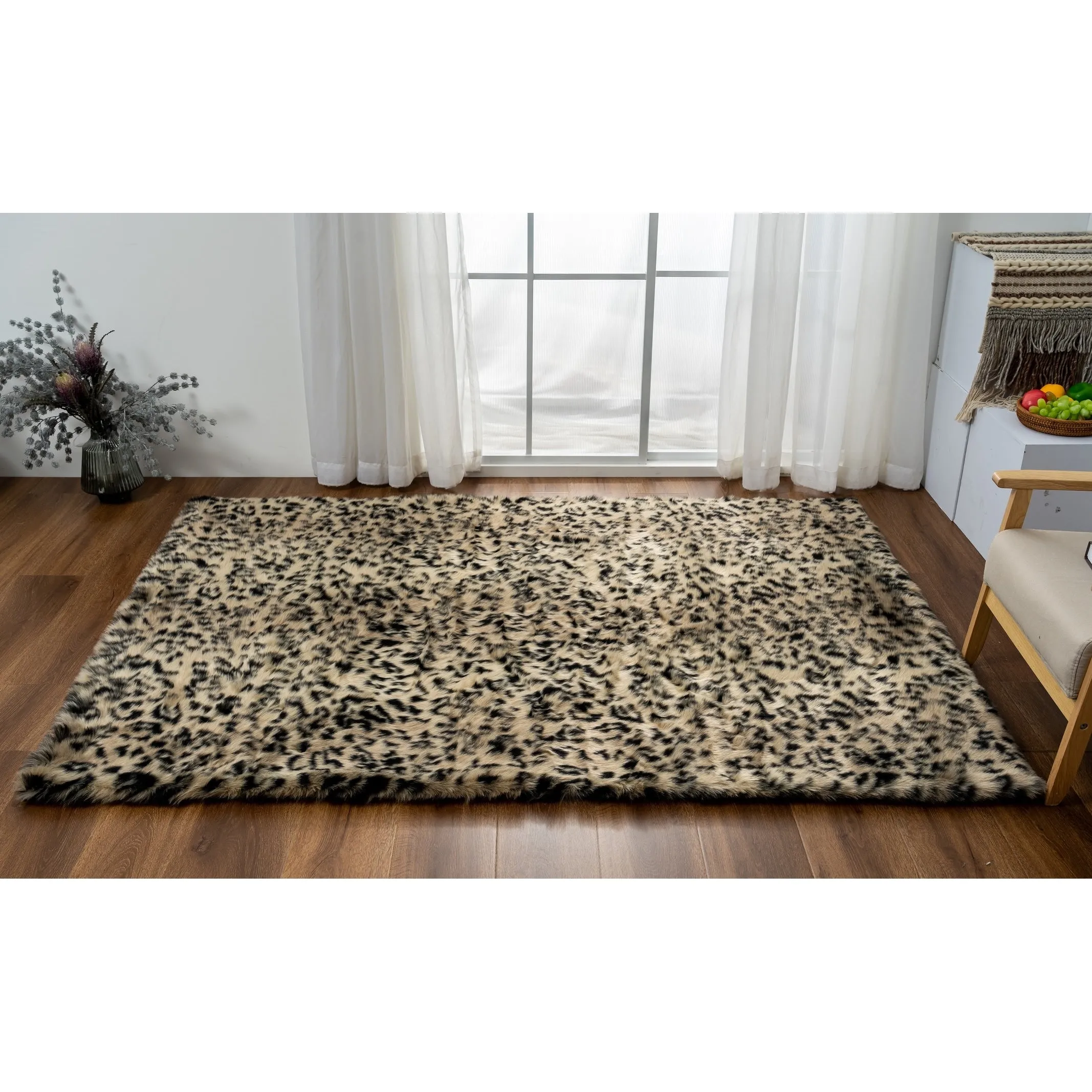 Luxury Collection Abstract Leopard 5x7 Area Rug