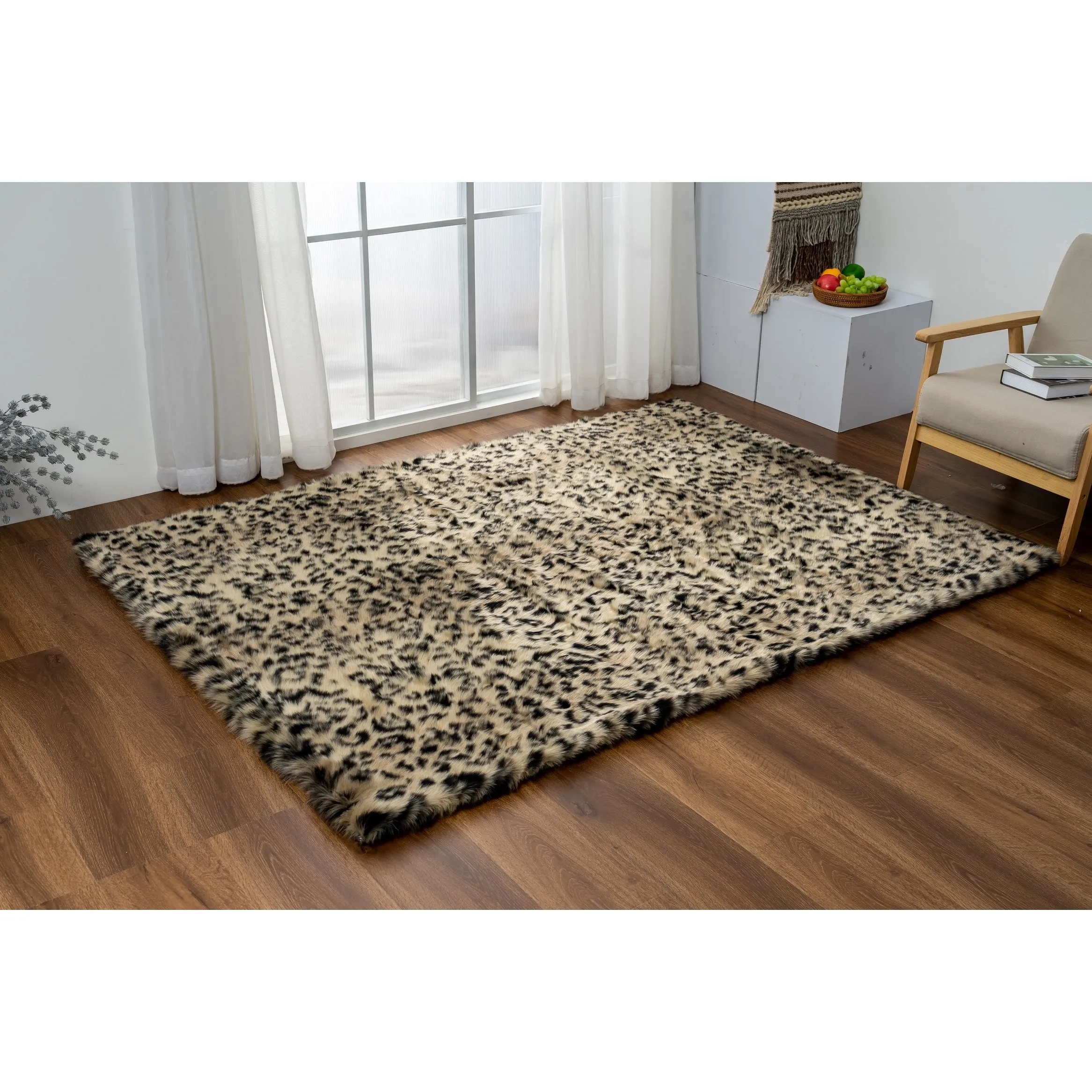 Luxury Collection Abstract Leopard 5x7 Area Rug