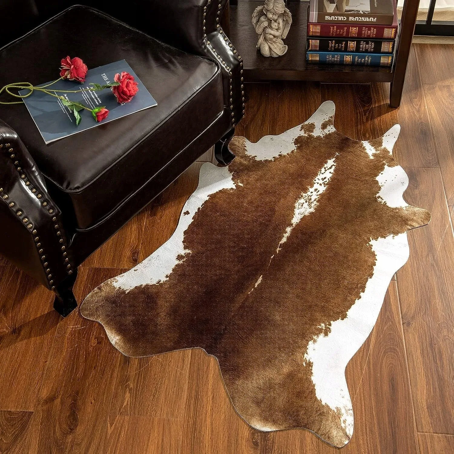 Luxury Home Decor Carpet Living Room Bedroom Faux Cowhide Rug