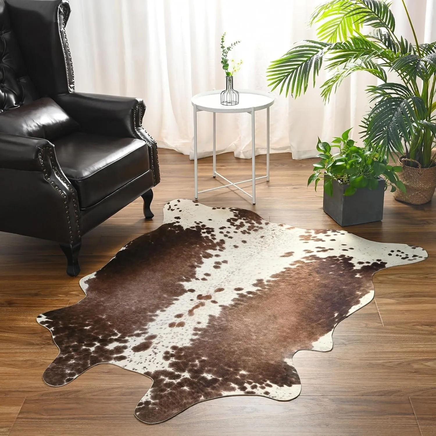 Luxury Home Decor Carpet Living Room Bedroom Faux Cowhide Rug