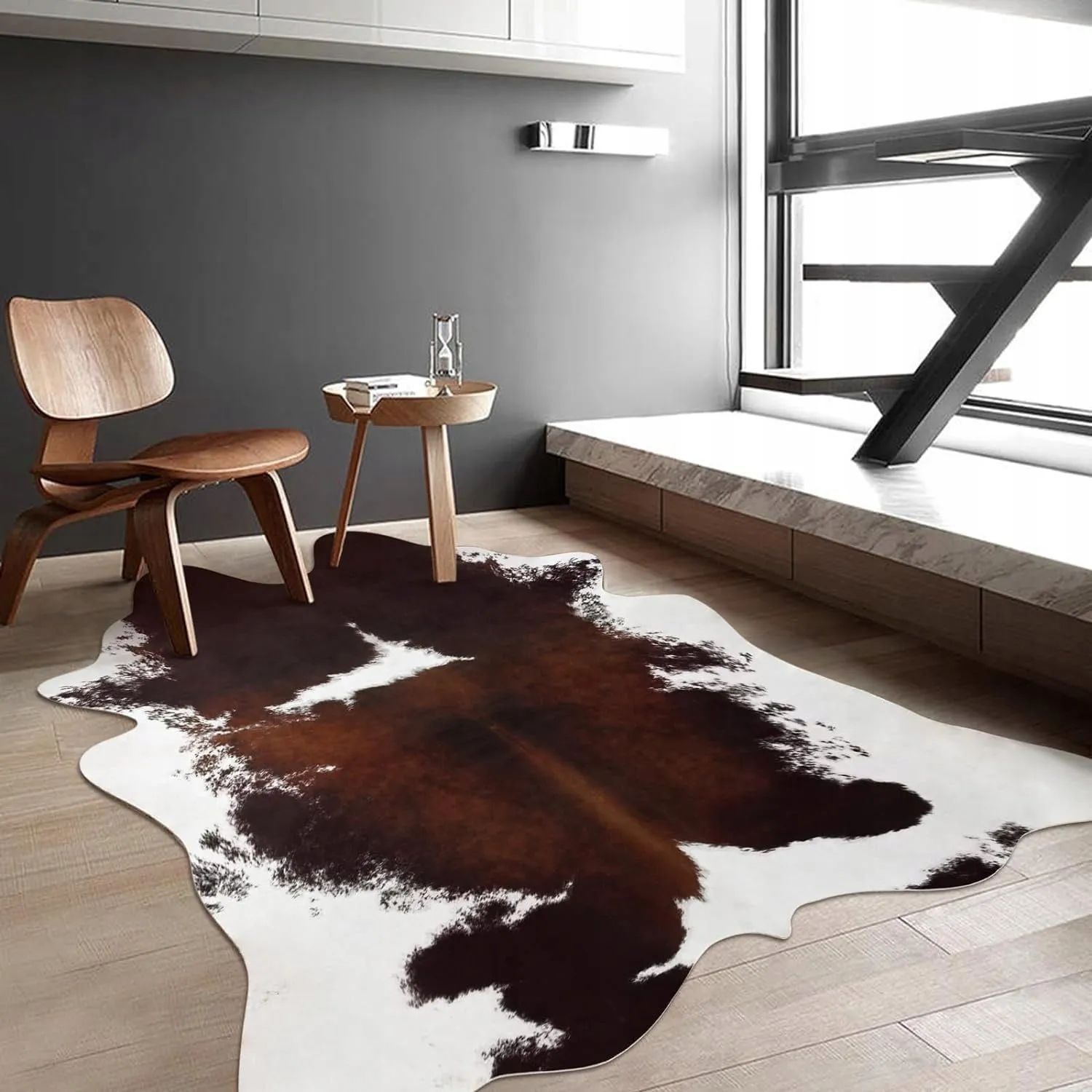 Luxury Home Decor Carpet Living Room Bedroom Faux Cowhide Rug