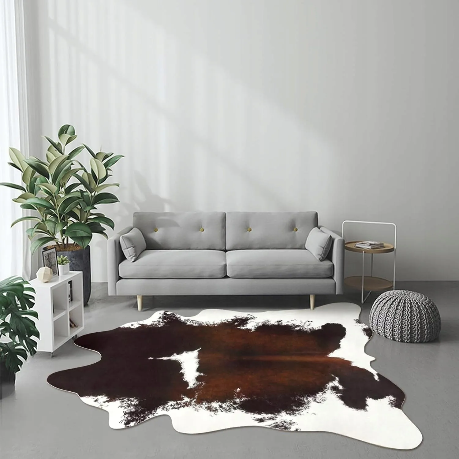 Luxury Home Decor Carpet Living Room Bedroom Faux Cowhide Rug