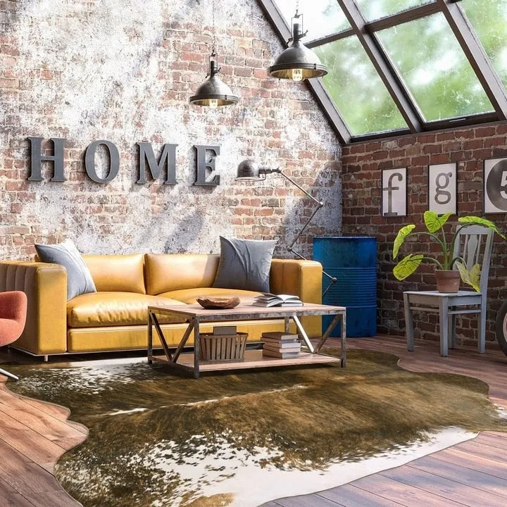 Luxury Home Decor Carpet Living Room Bedroom Faux Cowhide Rug