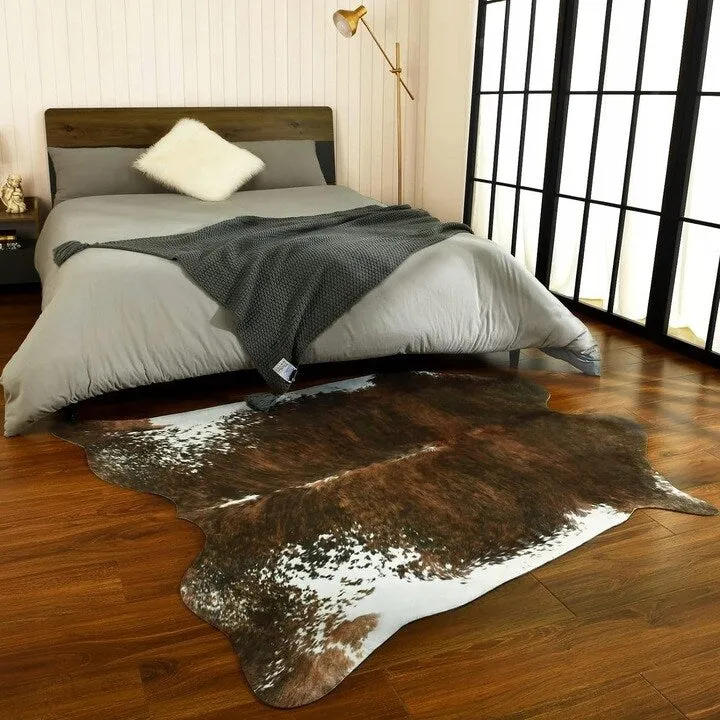 Luxury Home Decor Carpet Living Room Bedroom Faux Cowhide Rug