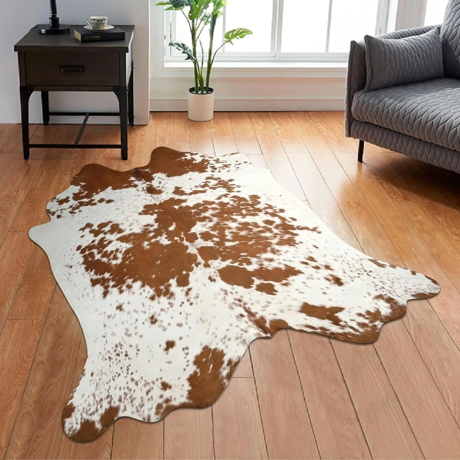 Luxury Home Decor Carpet Living Room Bedroom Faux Cowhide Rug