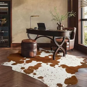 Luxury Home Decor Carpet Living Room Bedroom Faux Cowhide Rug