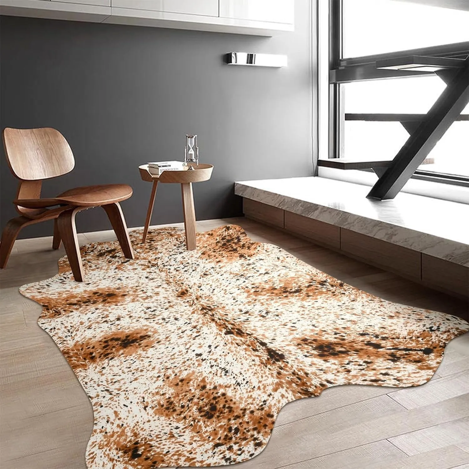 Luxury Home Decor Carpet Living Room Bedroom Faux Cowhide Rug