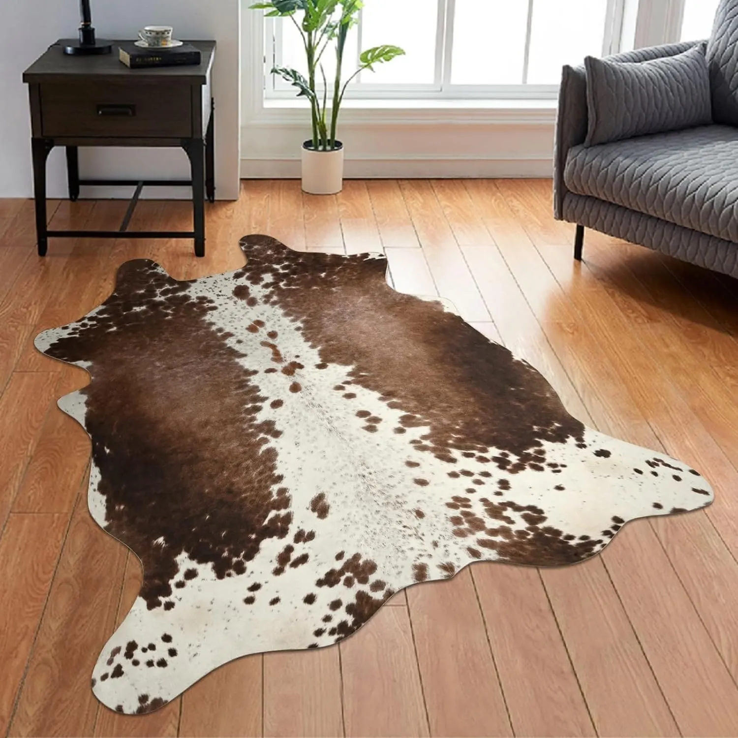 Luxury Home Decor Carpet Living Room Bedroom Faux Cowhide Rug