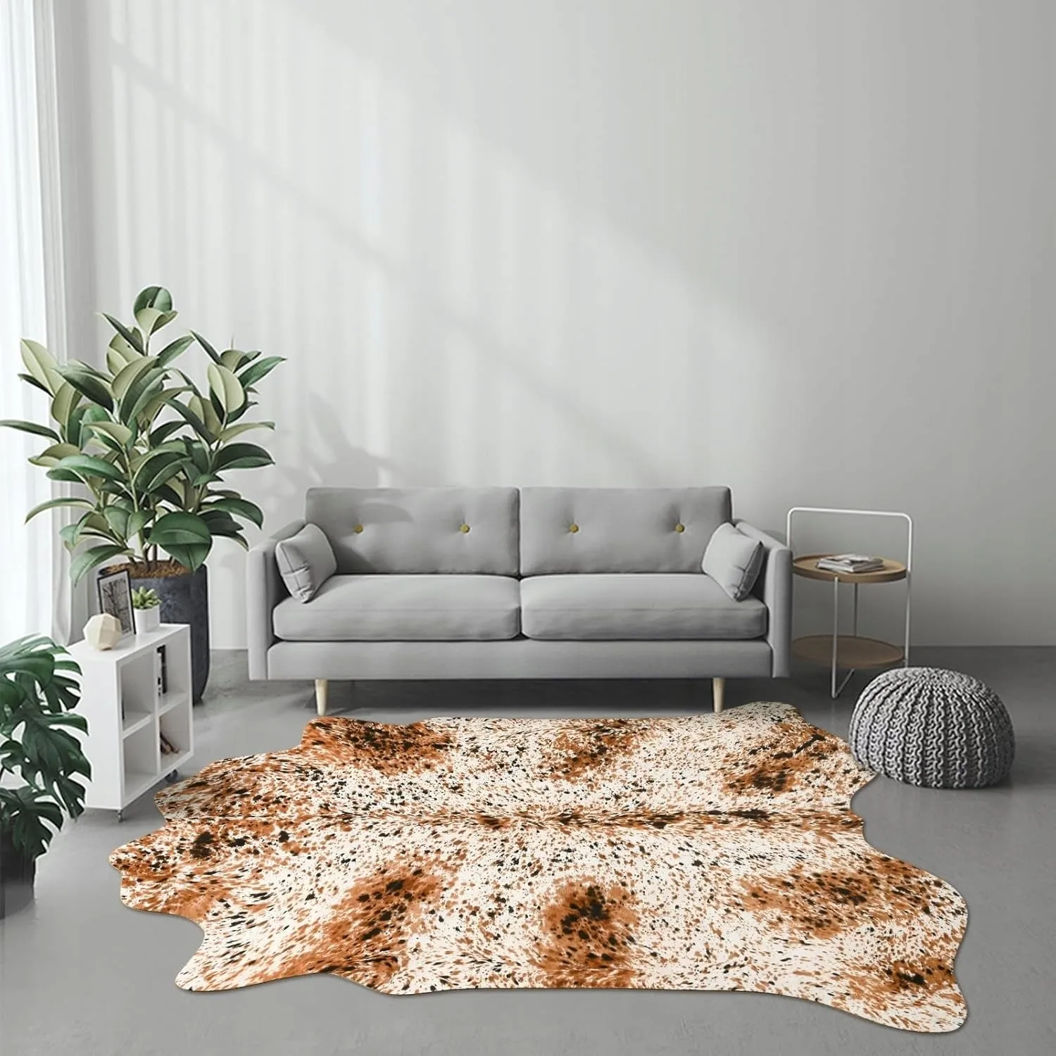 Luxury Home Decor Carpet Living Room Bedroom Faux Cowhide Rug