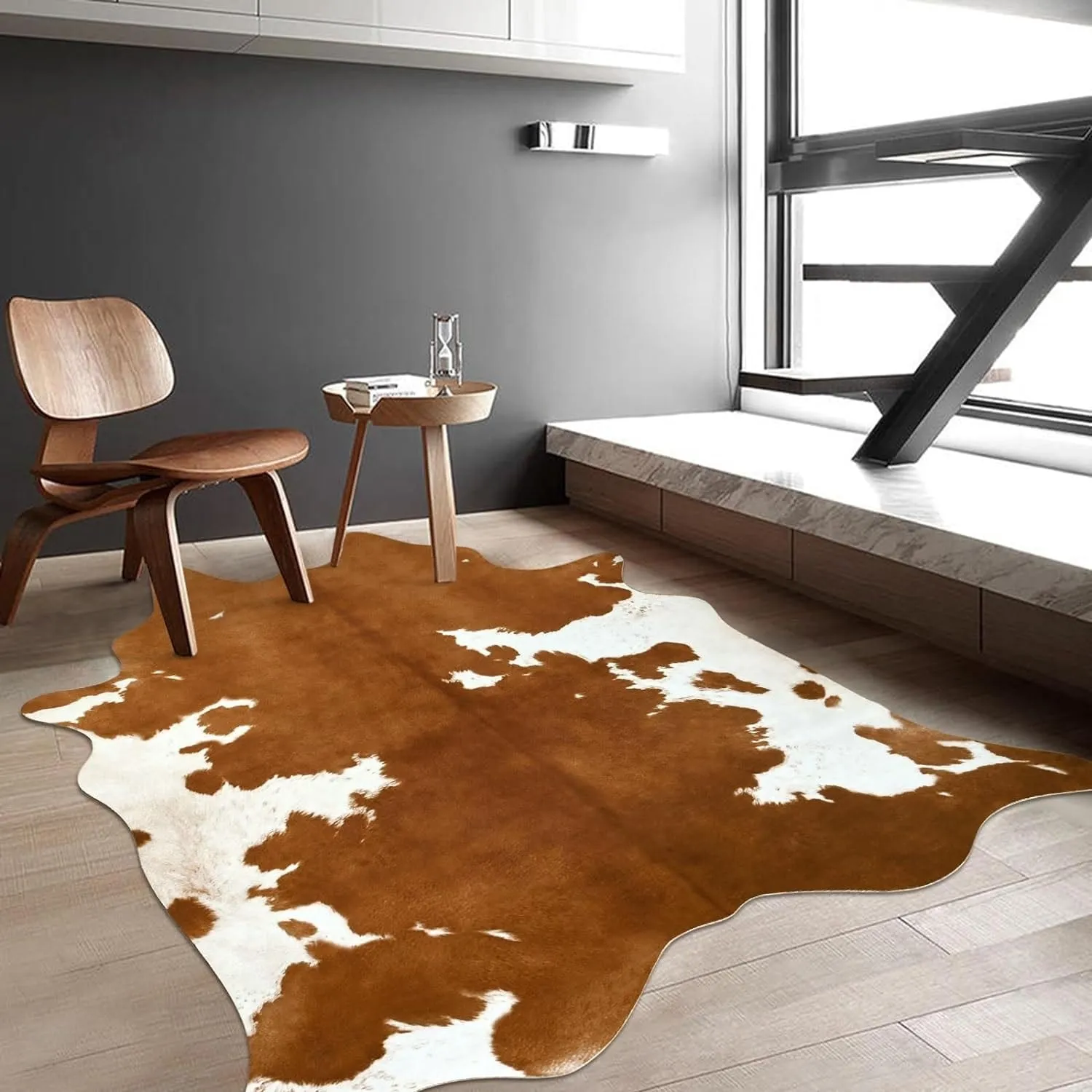 Luxury Home Decor Carpet Living Room Bedroom Faux Cowhide Rug