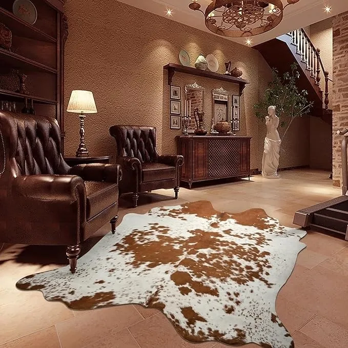Luxury Home Decor Carpet Living Room Bedroom Faux Cowhide Rug