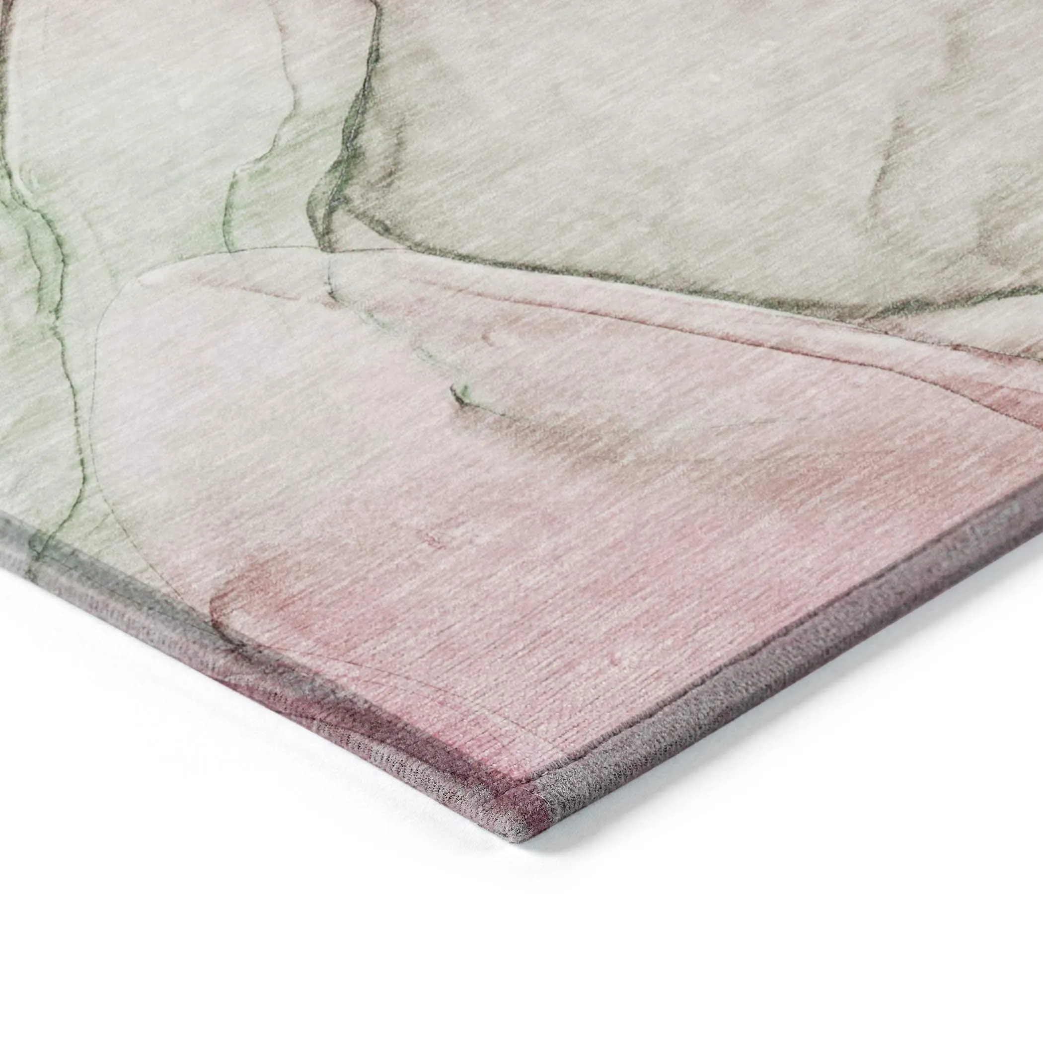 Machine Washable Indoor/ Outdoor Abstract Chantille Rug