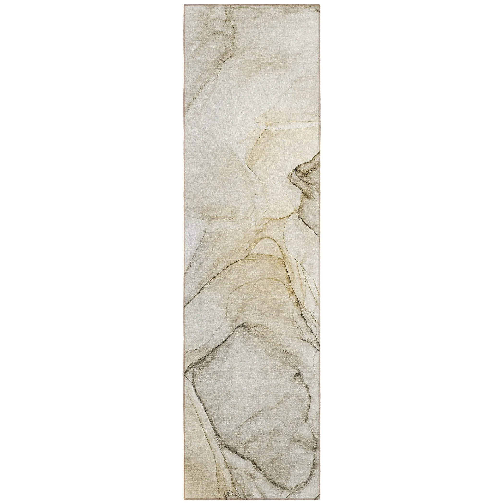 Machine Washable Indoor/ Outdoor Abstract Chantille Rug