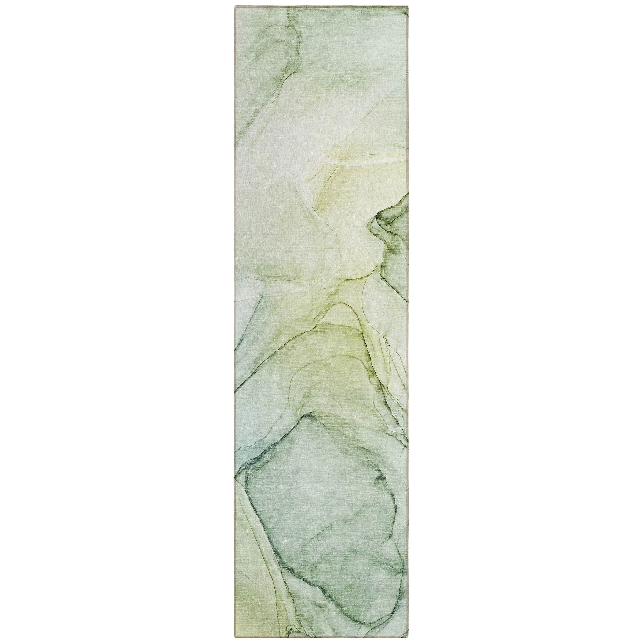 Machine Washable Indoor/ Outdoor Abstract Chantille Rug