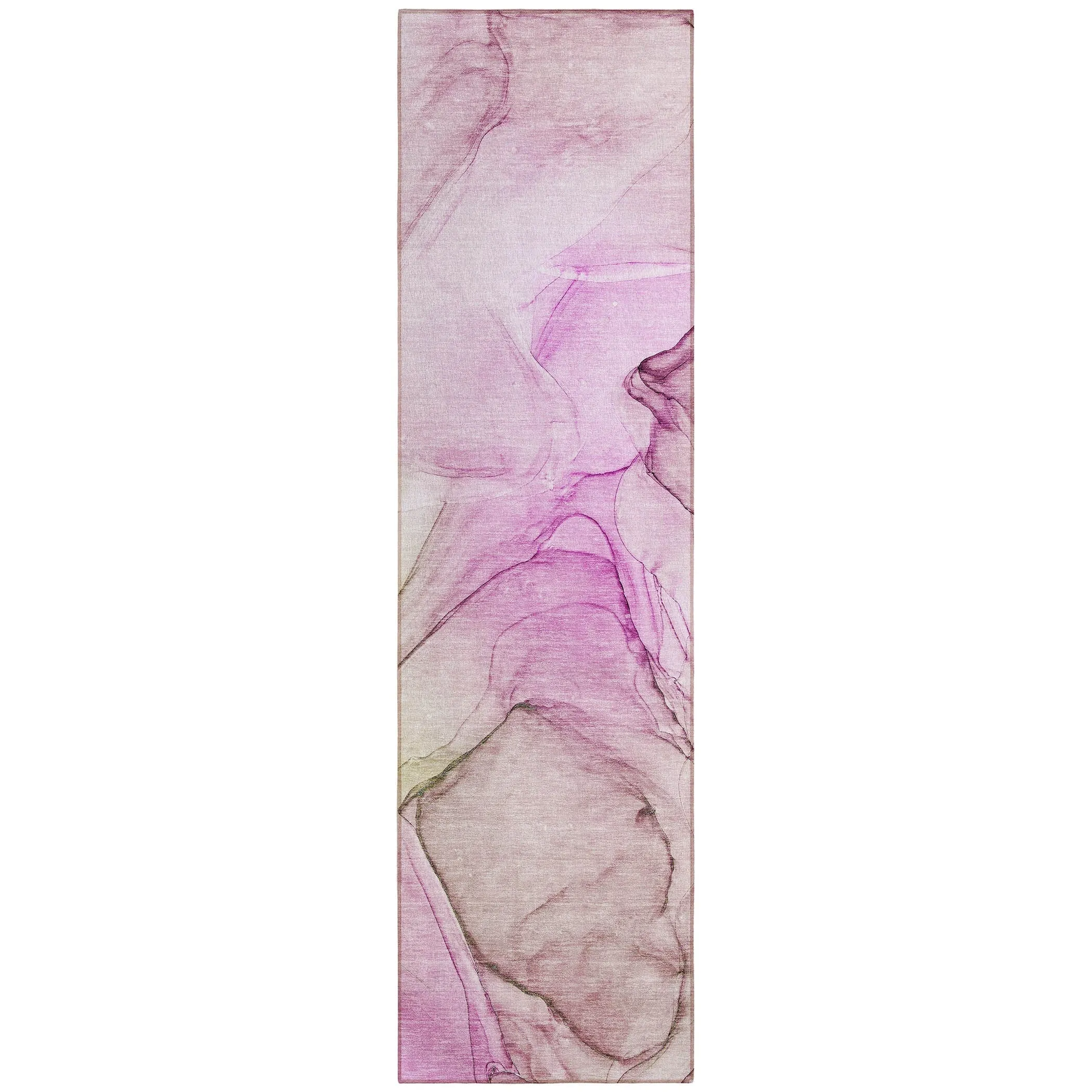 Machine Washable Indoor/ Outdoor Abstract Chantille Rug
