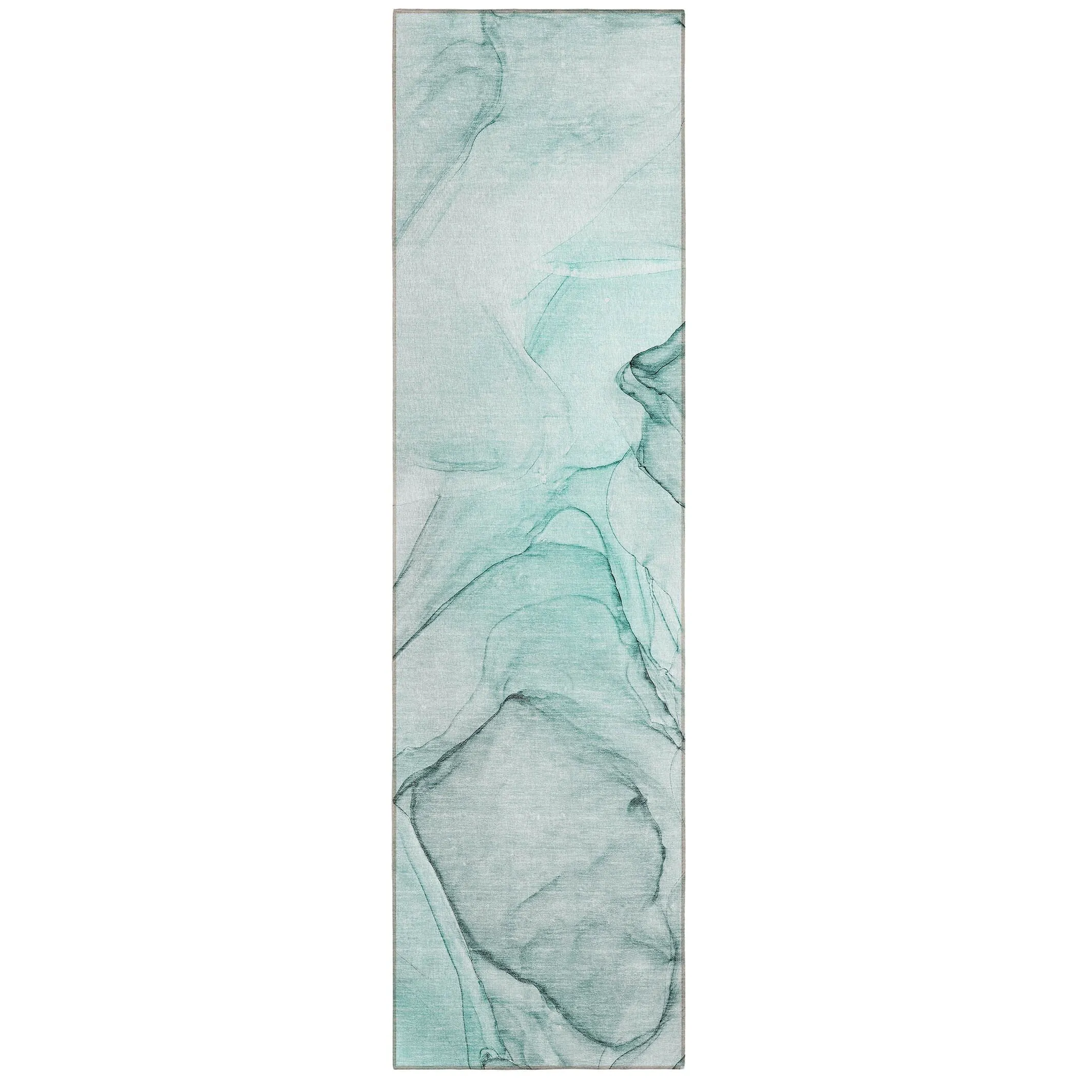Machine Washable Indoor/ Outdoor Abstract Chantille Rug