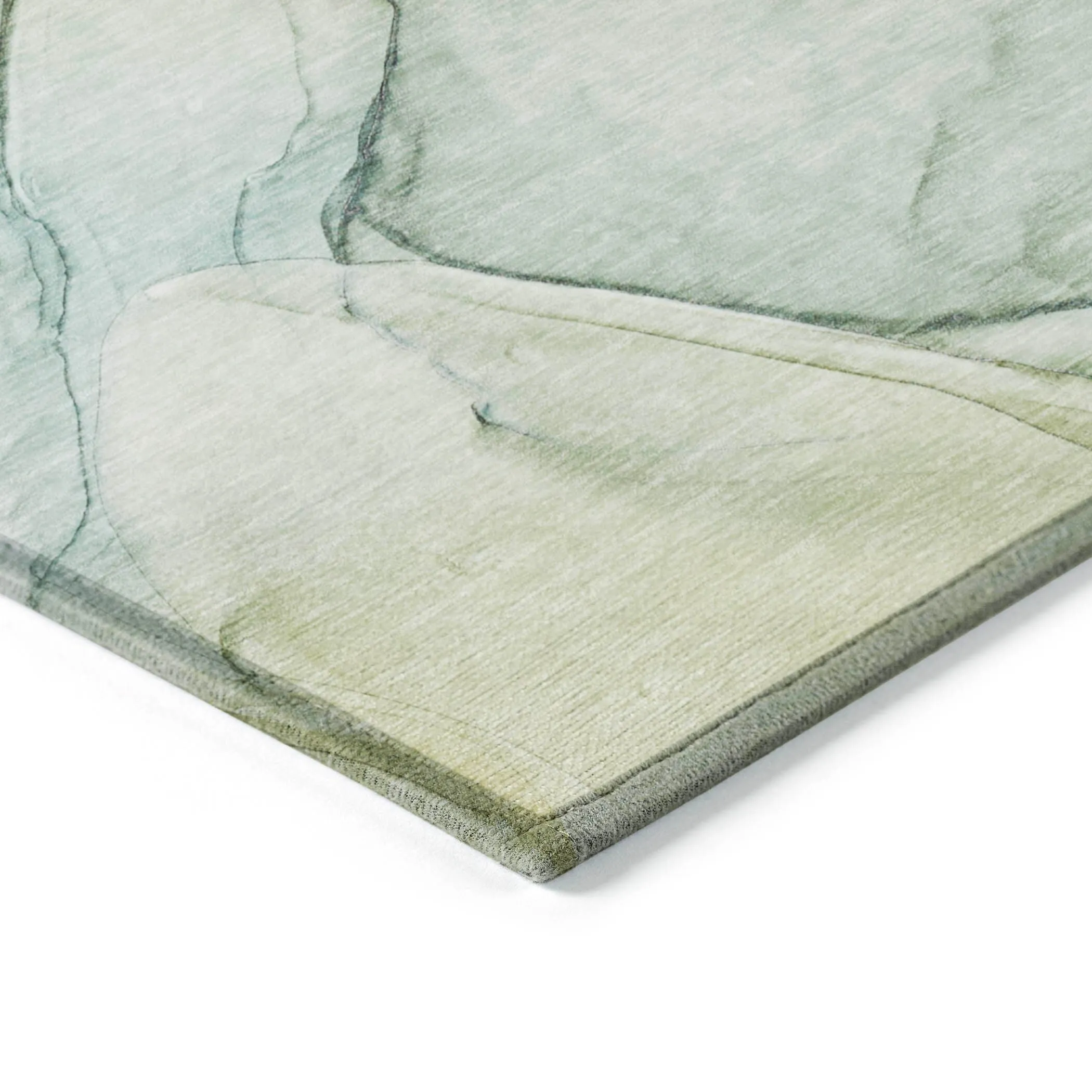 Machine Washable Indoor/ Outdoor Abstract Chantille Rug