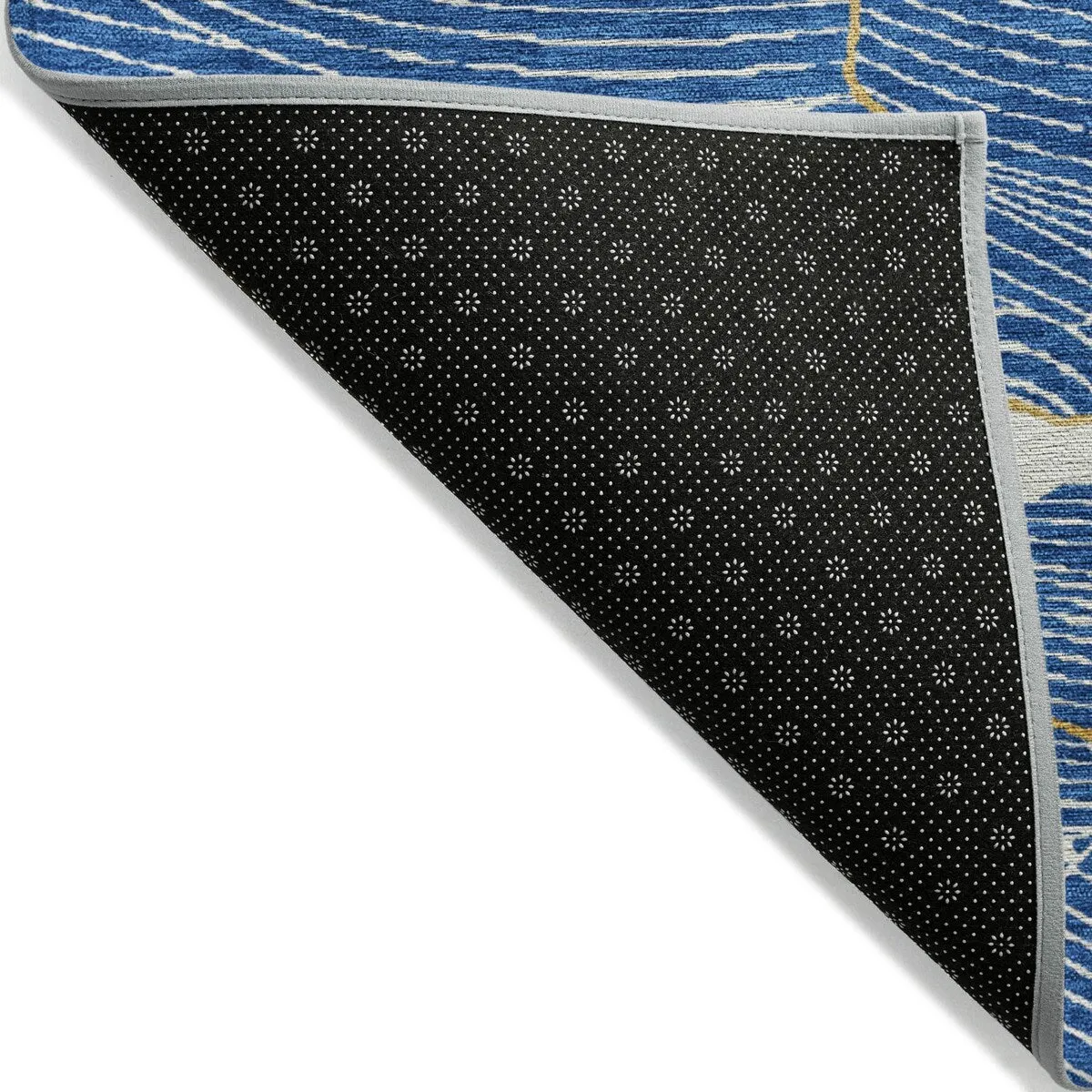 Machine Washable Indoor/ Outdoor Abstract Crackle Chantille Rug