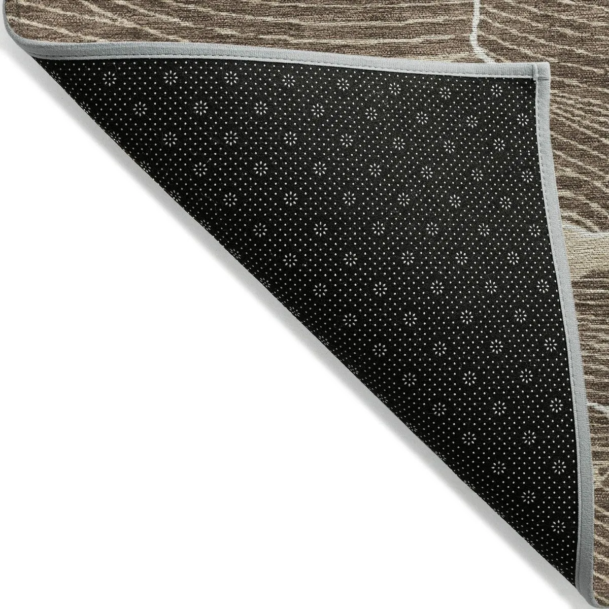 Machine Washable Indoor/ Outdoor Abstract Crackle Chantille Rug