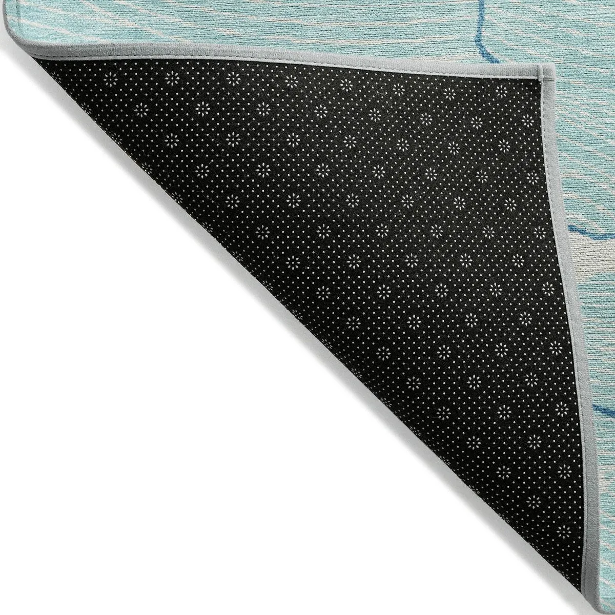 Machine Washable Indoor/ Outdoor Abstract Crackle Chantille Rug
