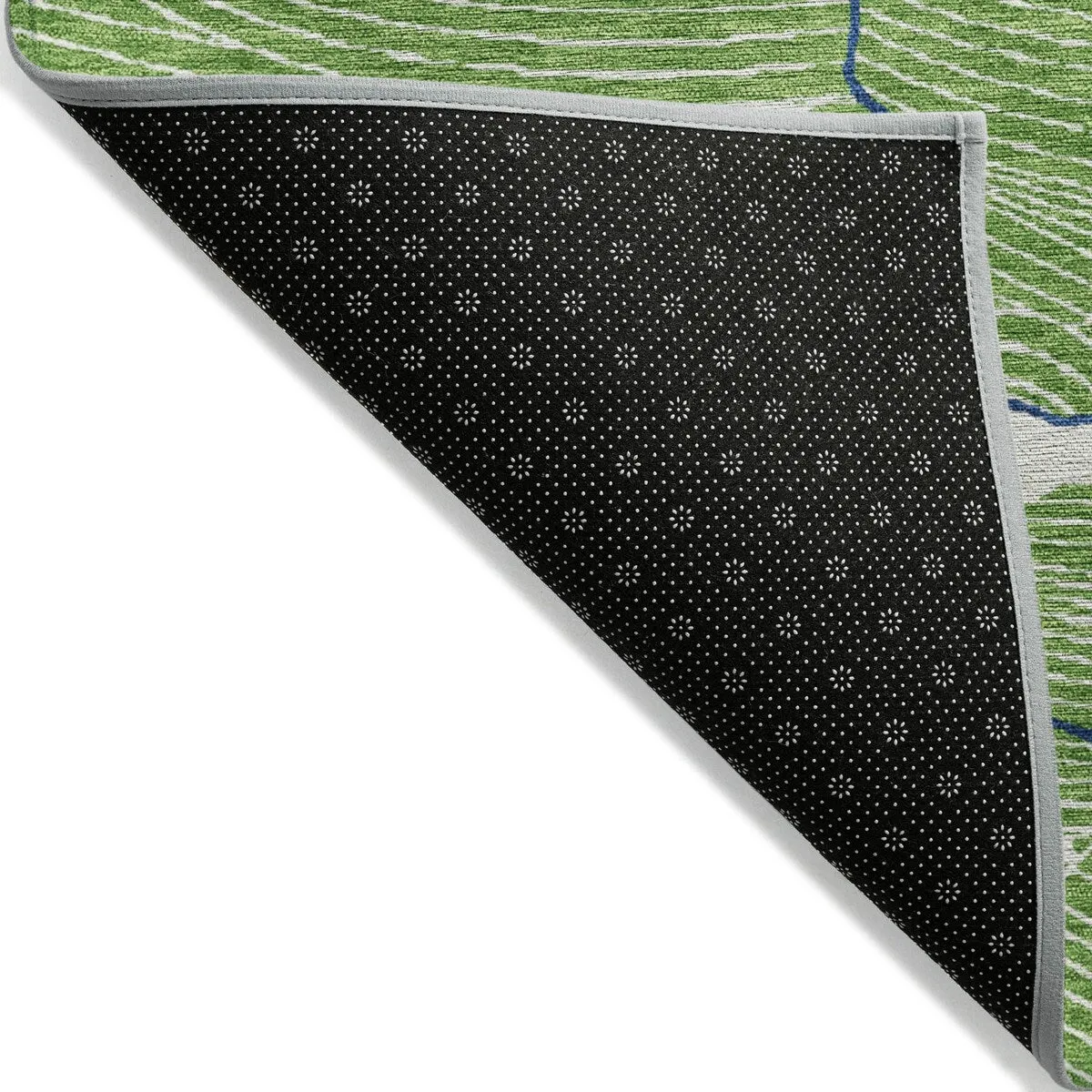 Machine Washable Indoor/ Outdoor Abstract Crackle Chantille Rug