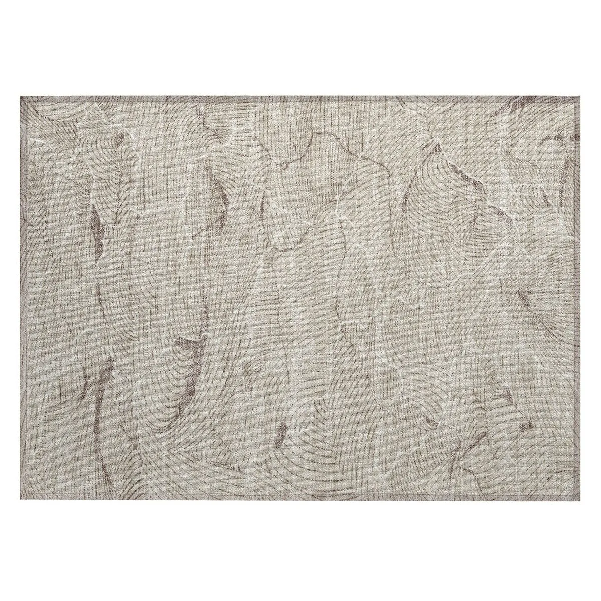 Machine Washable Indoor/ Outdoor Abstract Crackle Chantille Rug