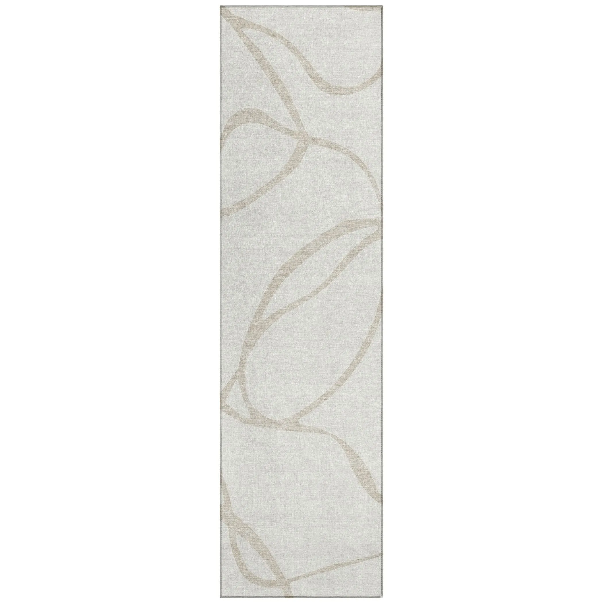 Machine Washable Indoor/ Outdoor Abstract Modern Chantille Rug