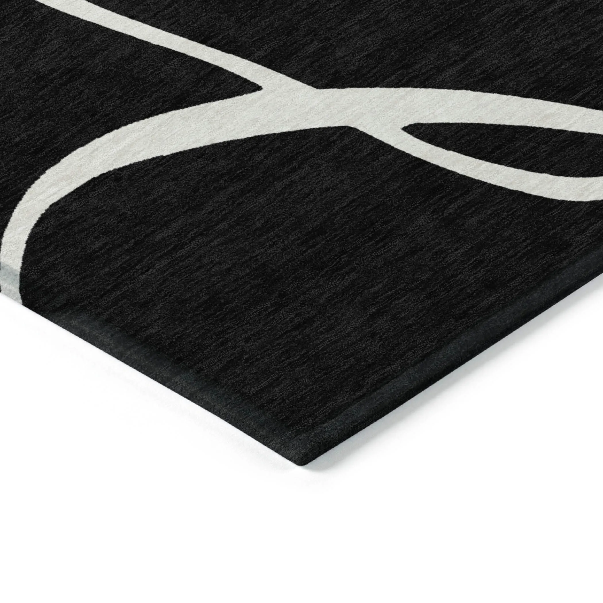 Machine Washable Indoor/ Outdoor Abstract Modern Chantille Rug