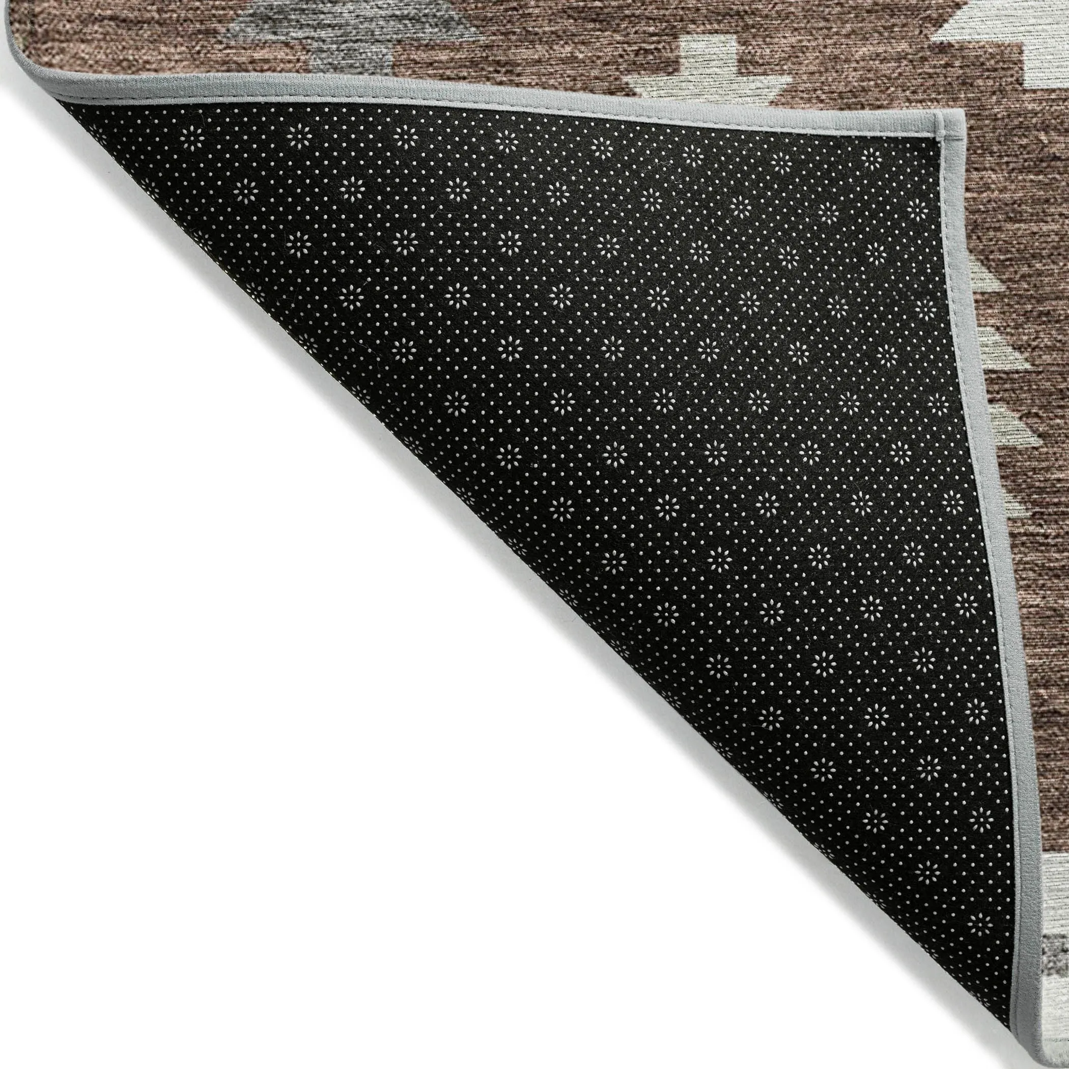 Machine Washable Indoor/ Outdoor Boho Tribal Chantille Rug